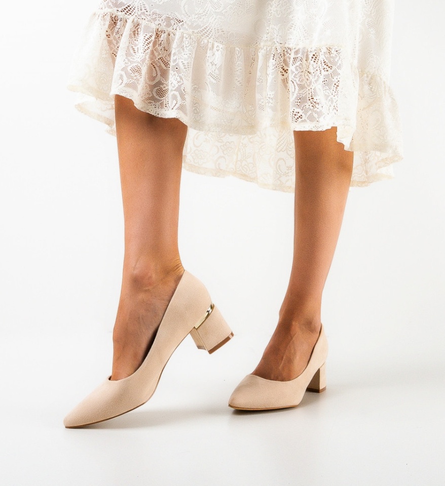 Pantofi dama Brandy Bej - Img 6