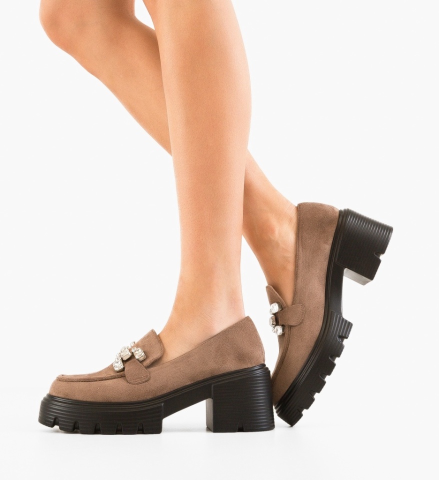 Pantofi dama casual Khursh Khaki - Img 5