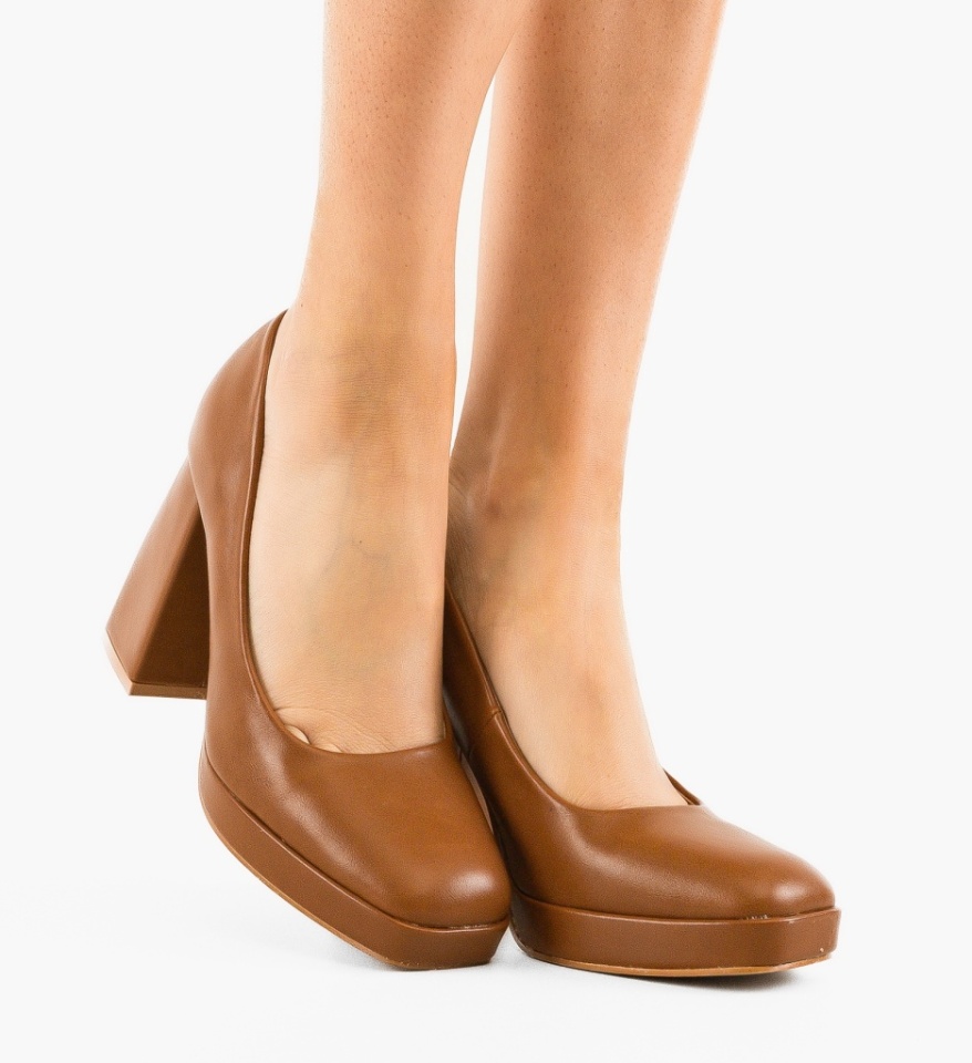 Pantofi dama Davis Camel - Img 5