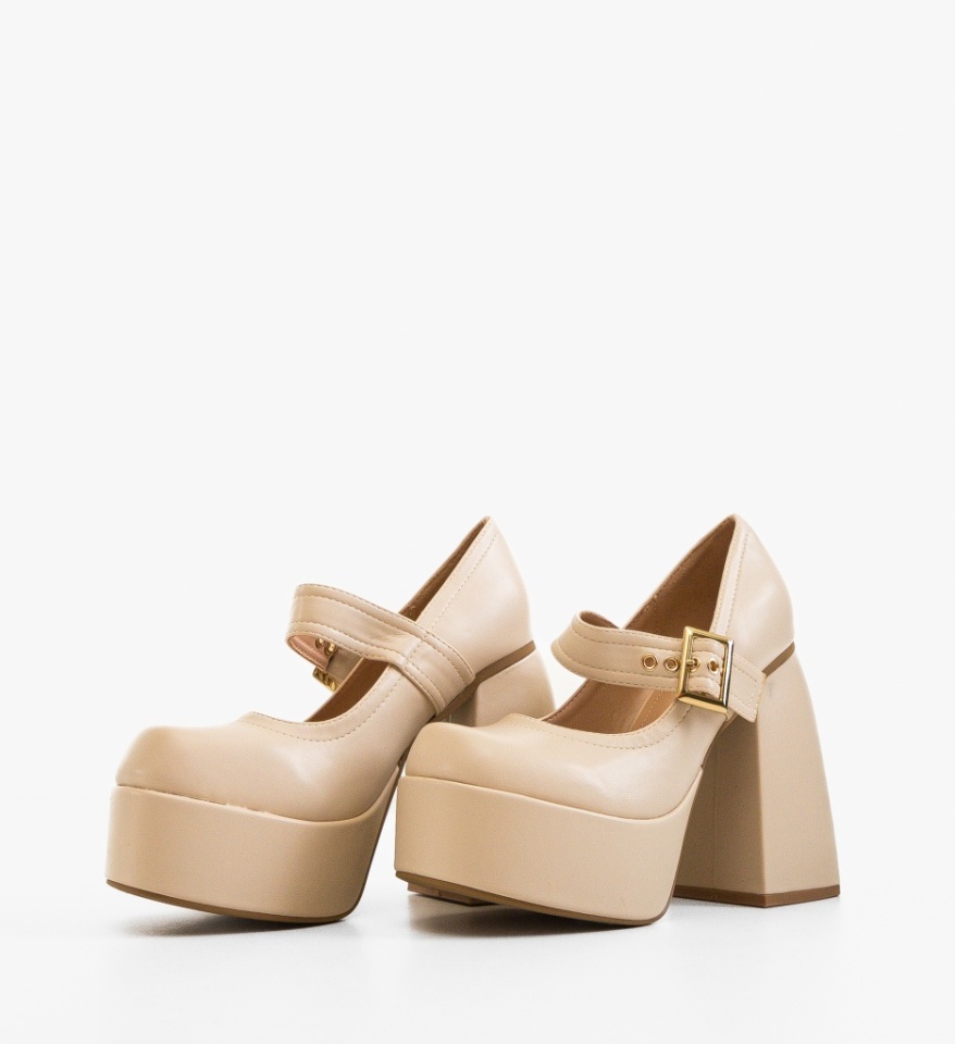 Pantofi dama Luban Bej - Img 2