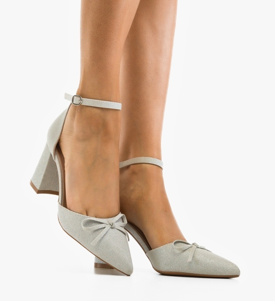 Pantofi dama Pierce Argintii - Img 2