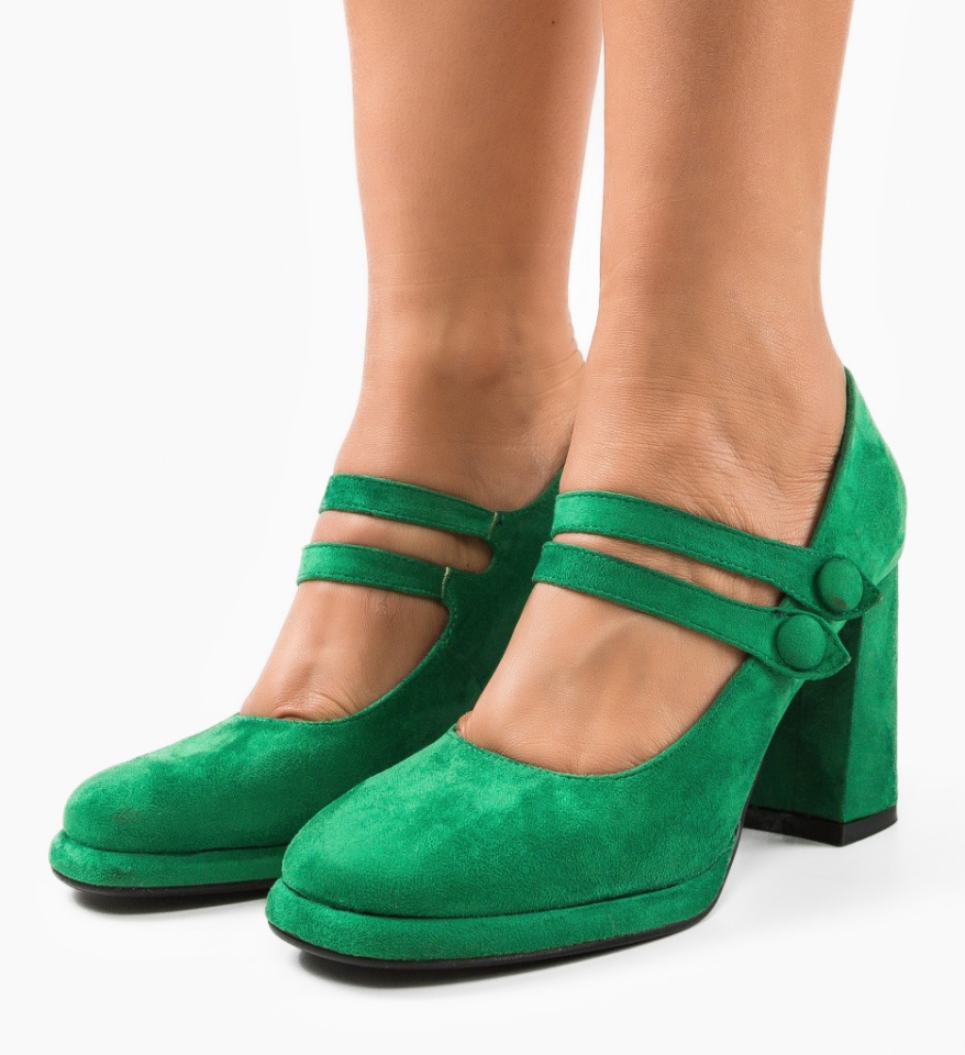 Pantofi dama Vintage Verzi - Img 5