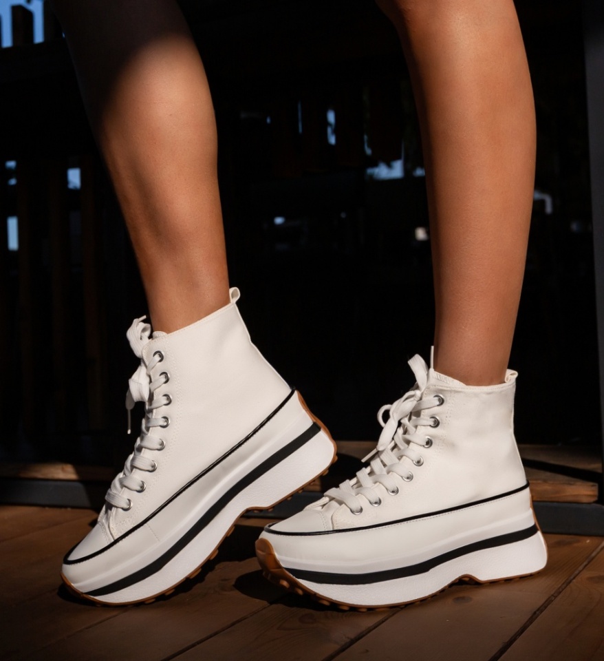 Pantofi sport Katheri Albi - Img 2