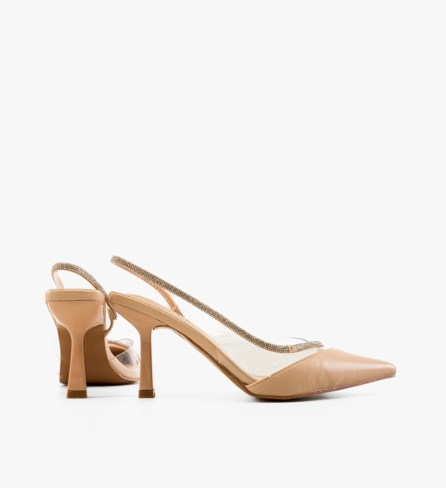 Pantofi stiletto dama Mykono Bej - Img 3