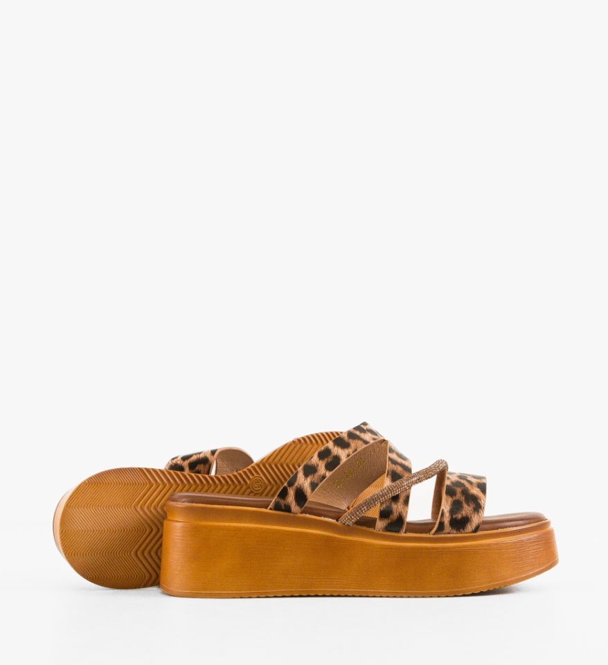Papuci dama Kittum Animal Print - Img 3