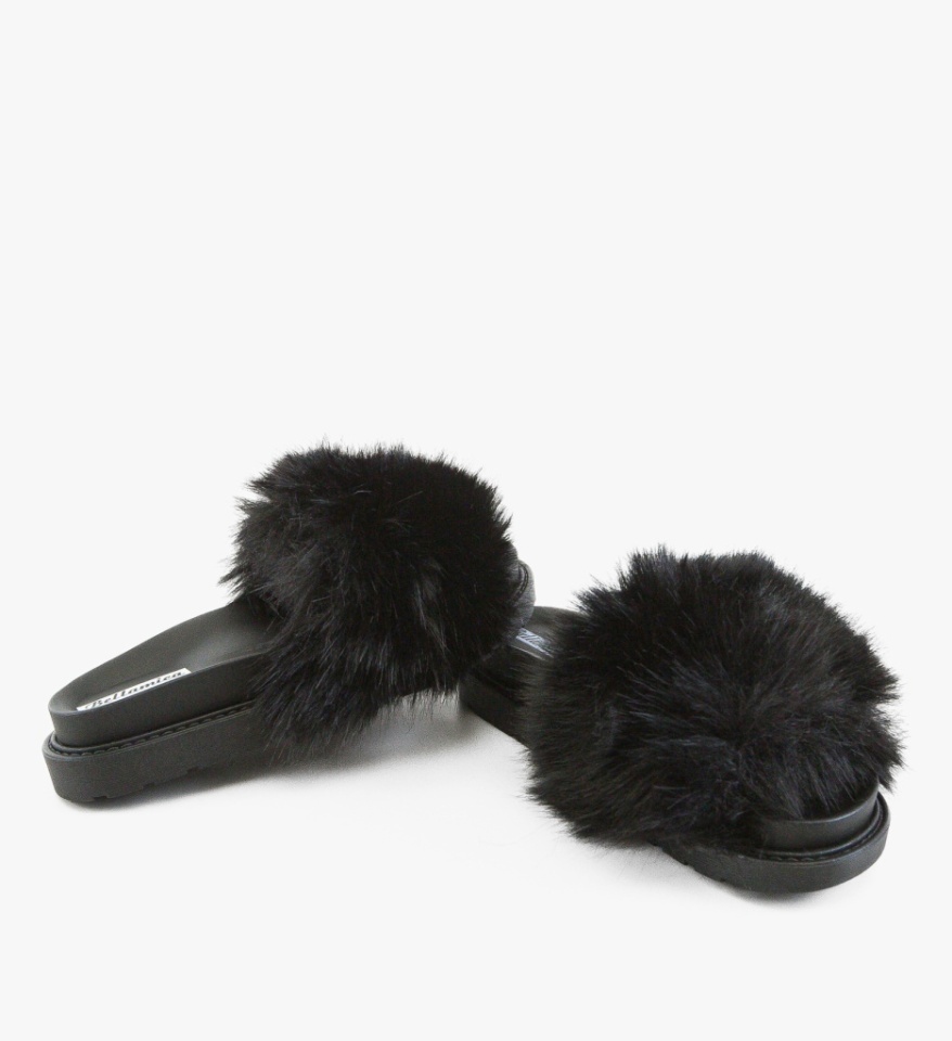 Papuci dama Puffu Negre - Img 2