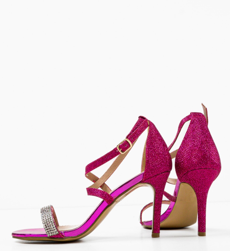 Sandale cu toc Ekib Fuchsia - Img 10