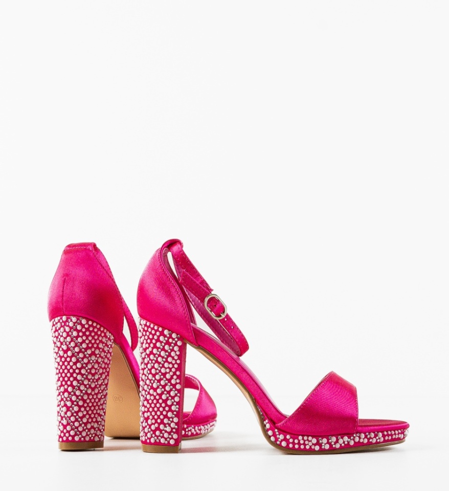 Sandale cu toc Hagen Fuchsia - Img 2