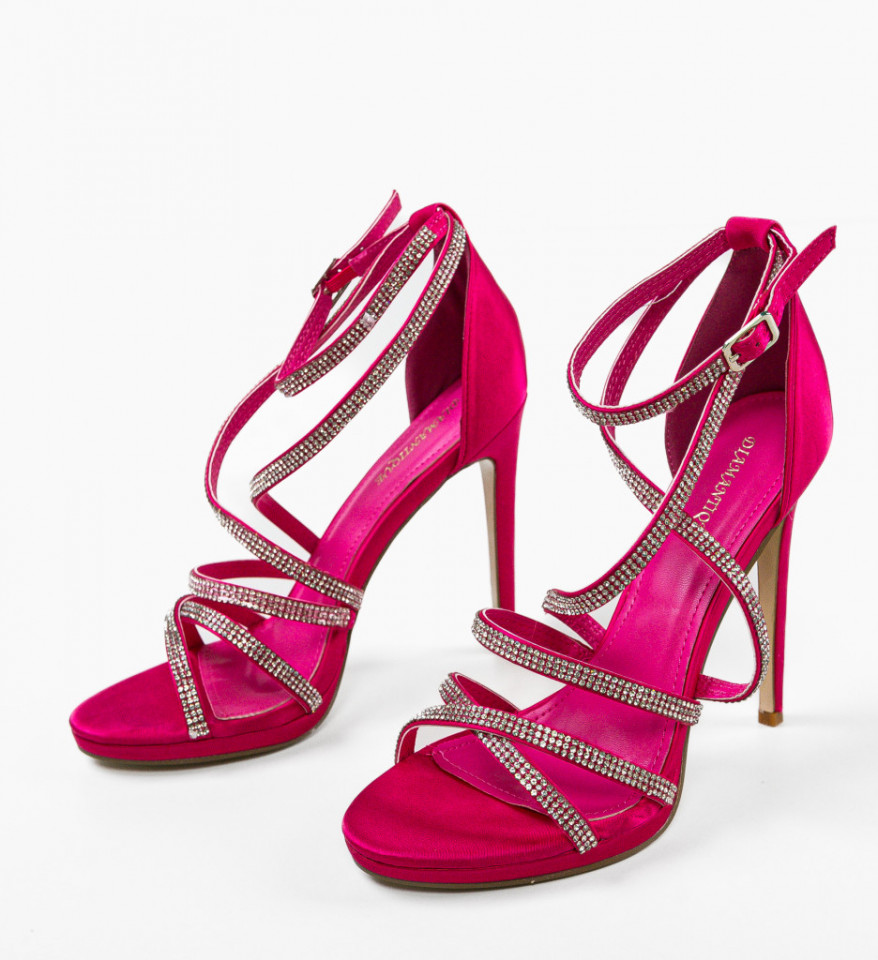 Sandale cu toc Higuel Fuchsia - Img 2