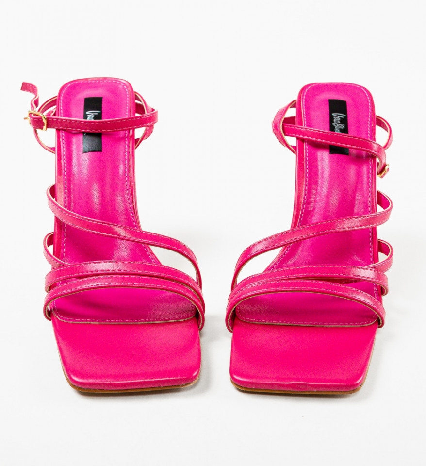 Sandale cu toc Irmak Fuchsia - Img 2