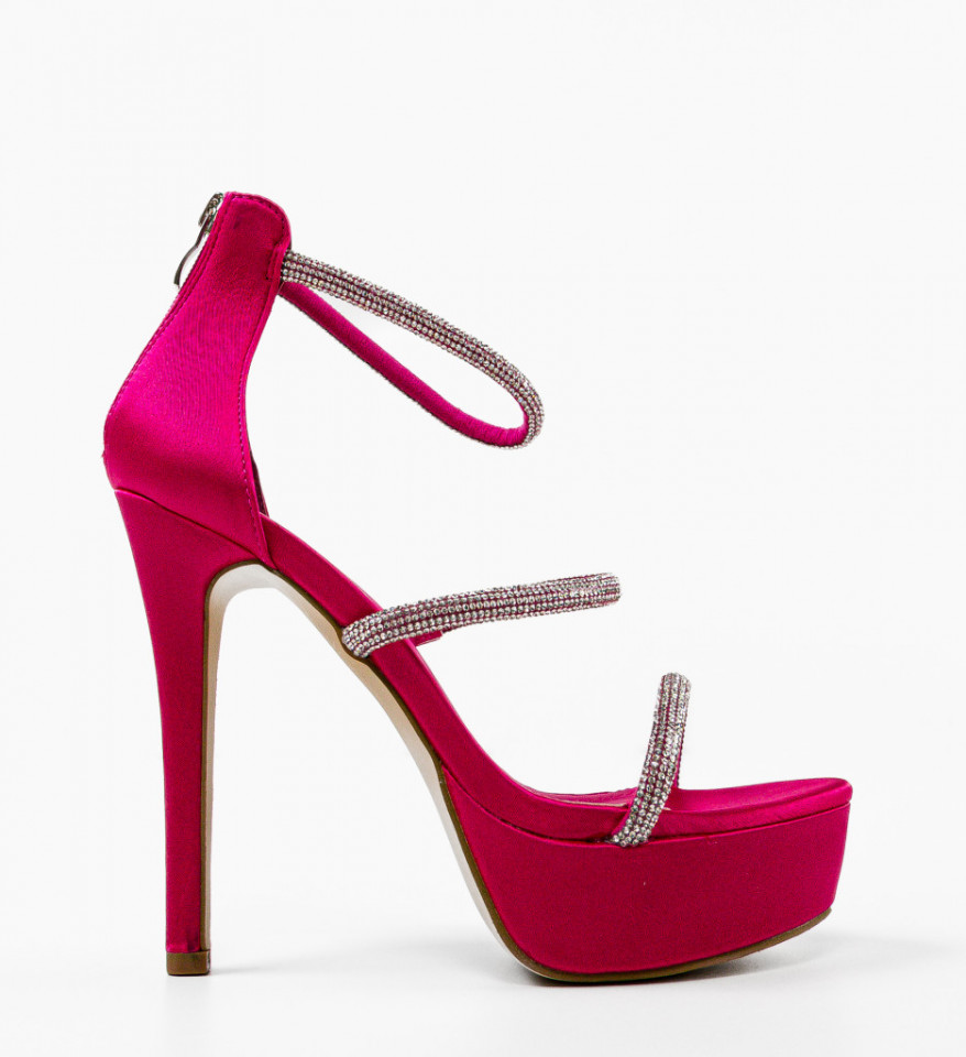 Sandale cu toc Miilla Fuchsia