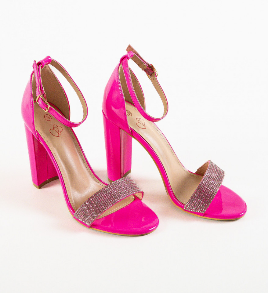 Sandale cu toc Peppe Fuchsia - Img 3
