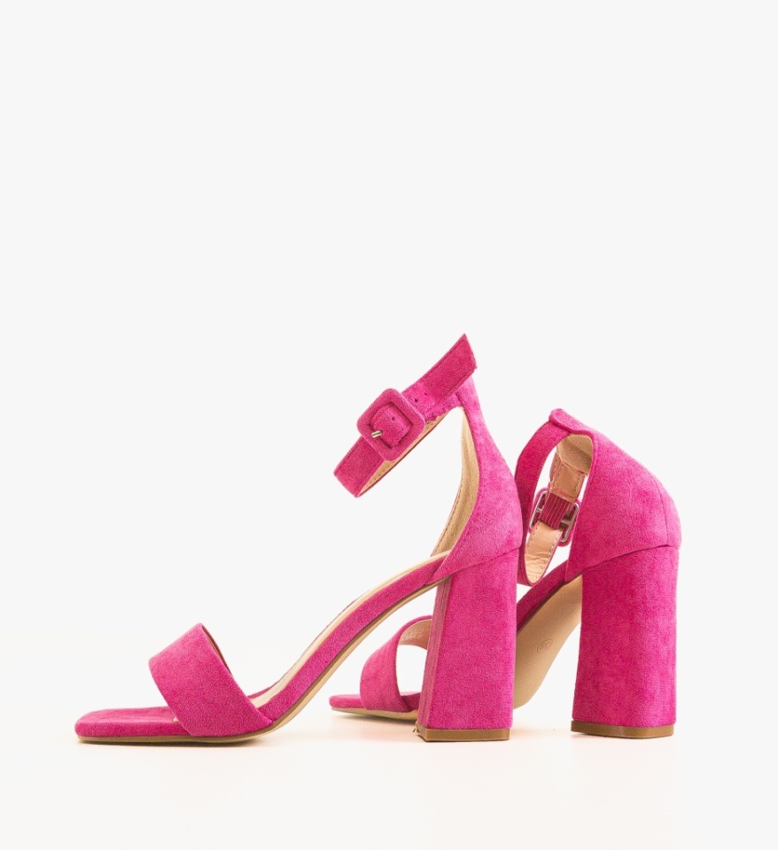 Sandale cu toc Teso Fuchsia - Img 2