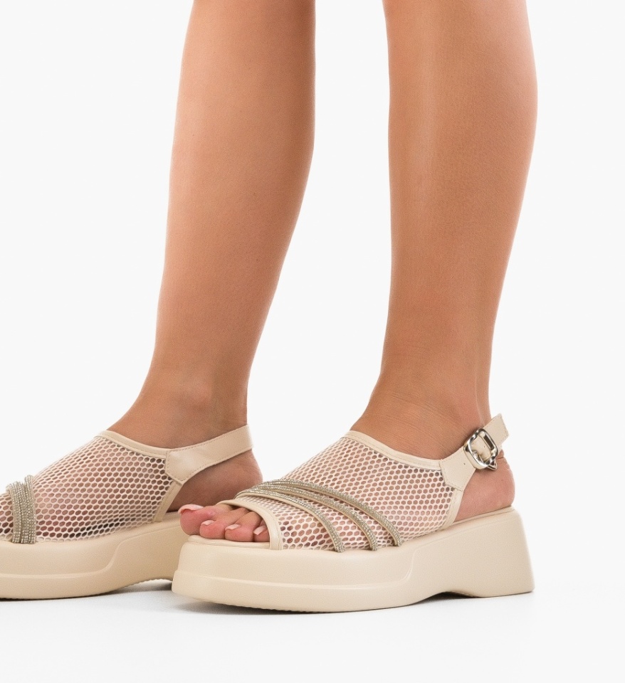 Sandale dama Paze Bej - Img 4