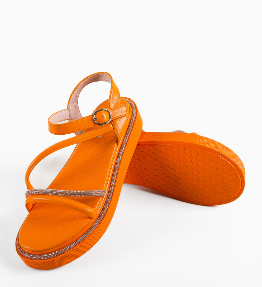 Sandale dama Repzik Portocalii - Img 3