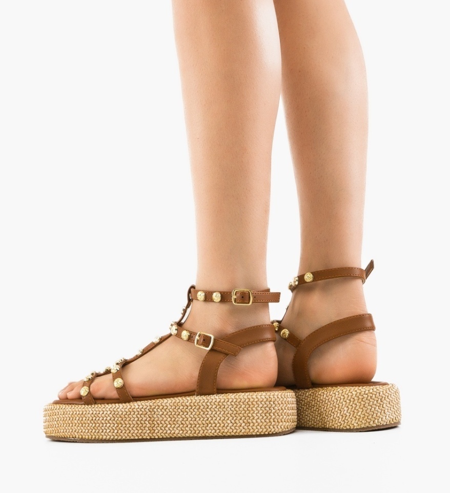 Sandale dama Straw Camel - Img 7