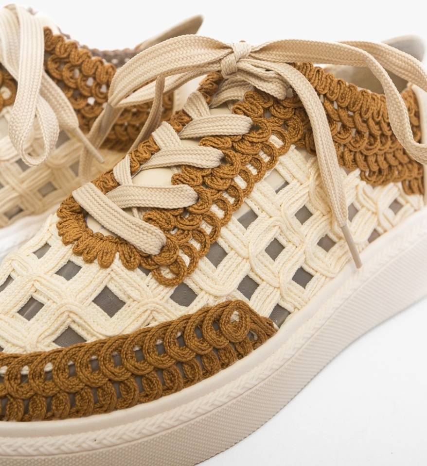 Sneakers dama Aihao Bej - Img 2
