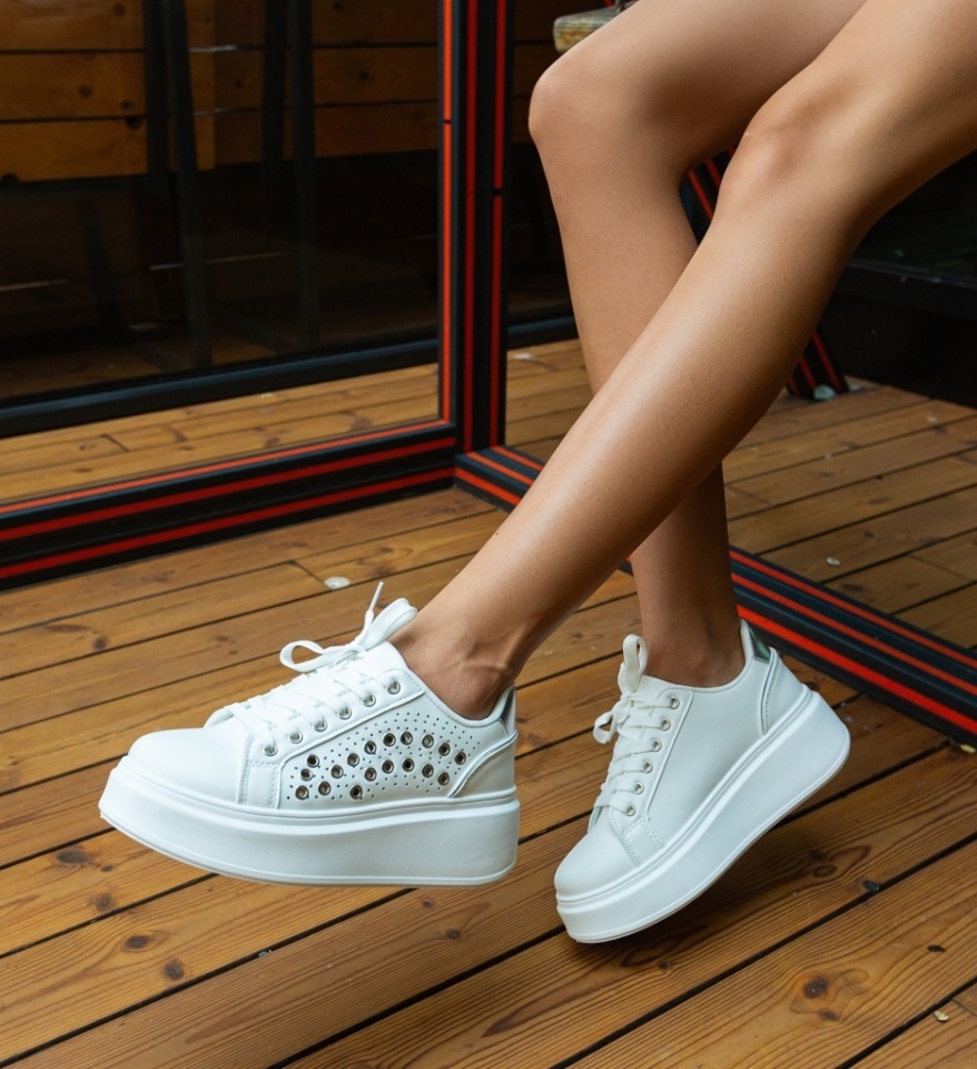 Sneakers dama Ania Argintii - Img 3