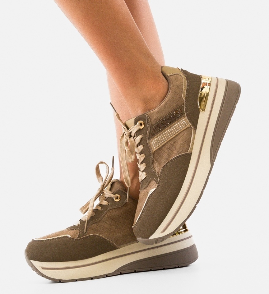 Sneakers dama Byeny Khaki - Img 6