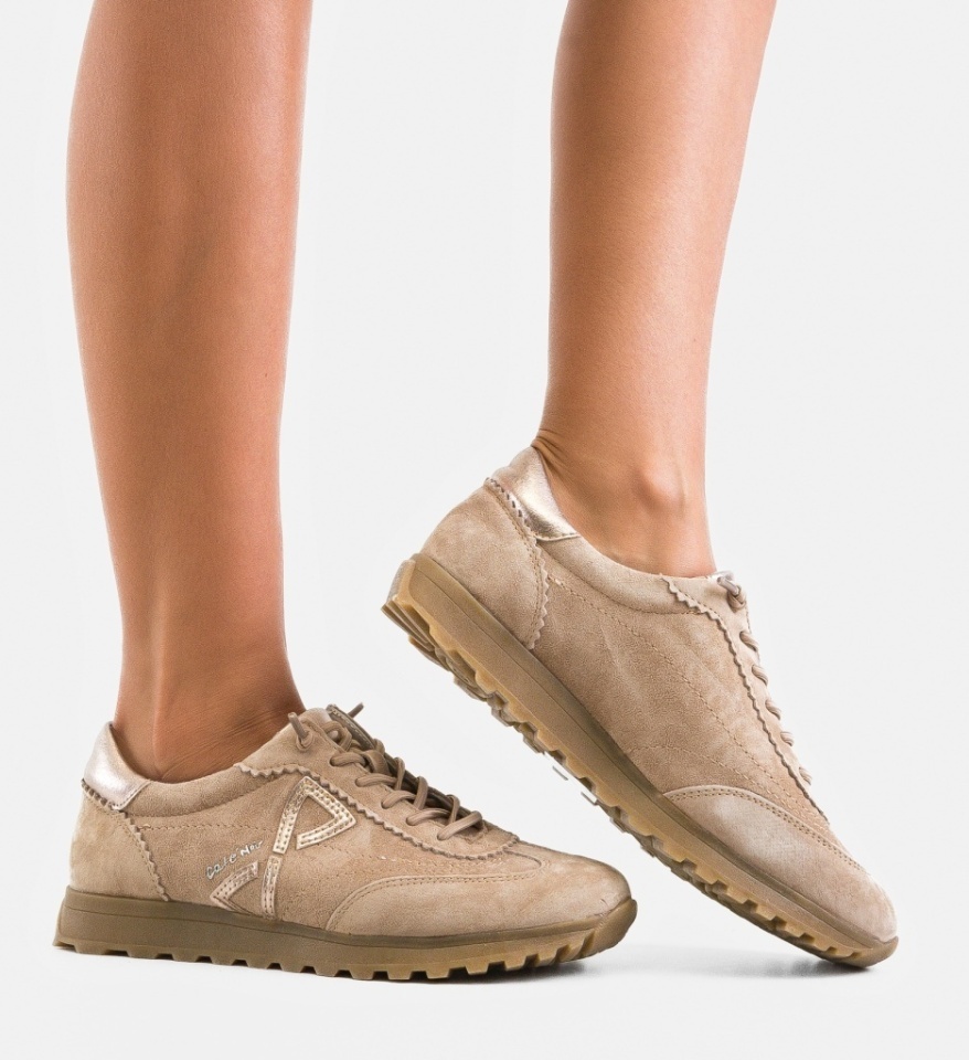 Sneakers dama Fanis Khaki - Img 4