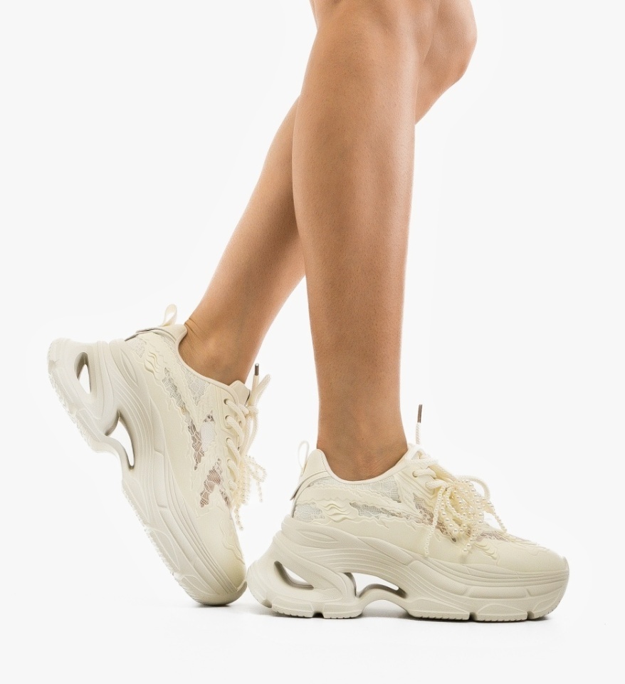 Sneakers dama Griffith Bej - Img 3