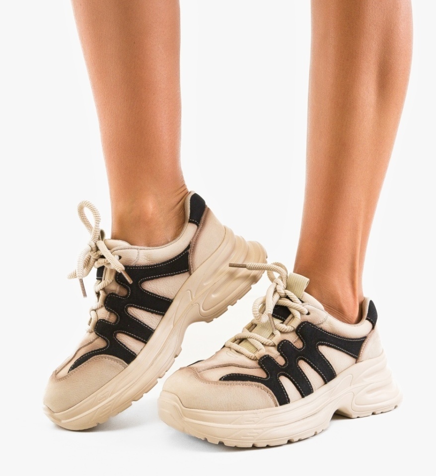 Sneakers dama Iman Bej - Img 6