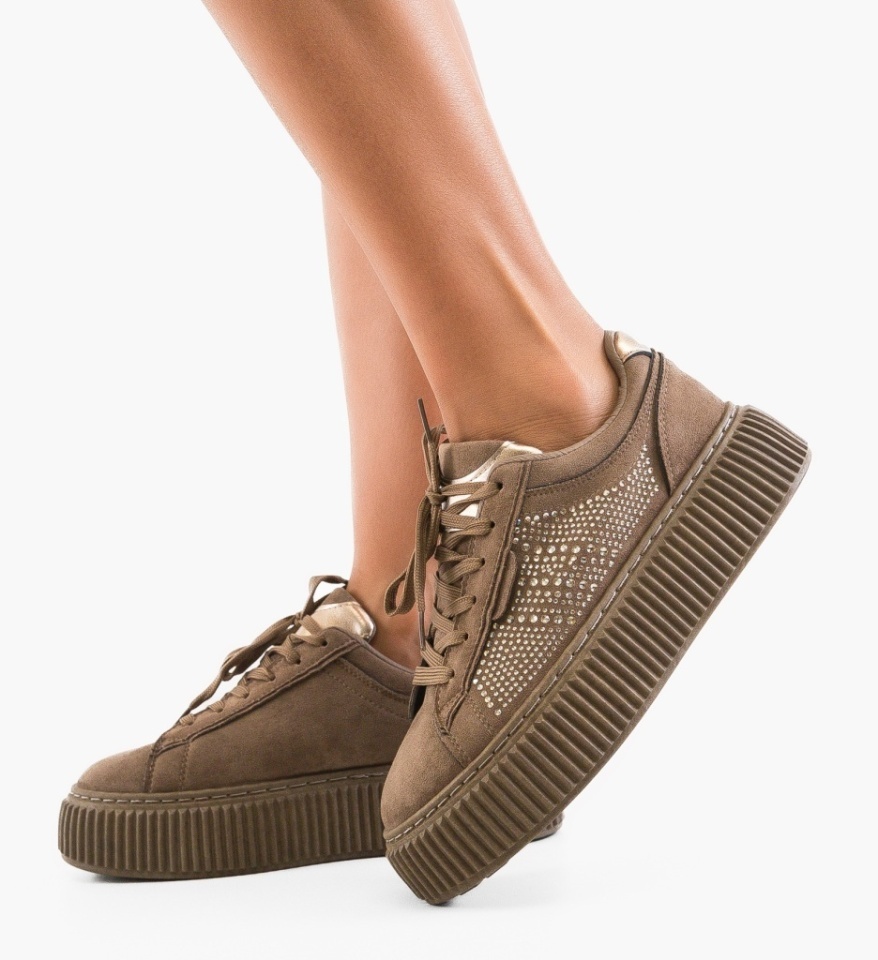 Sneakers dama Kare Khaki - Img 4