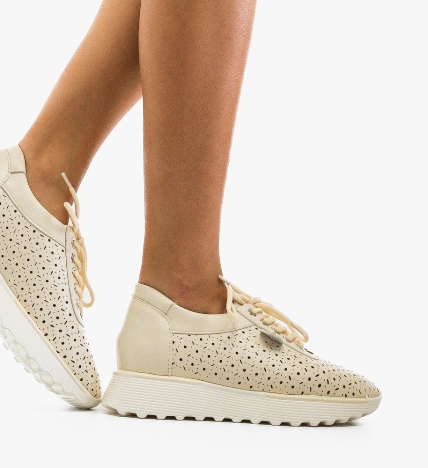 Sneakers dama Lammer Bej - Img 6