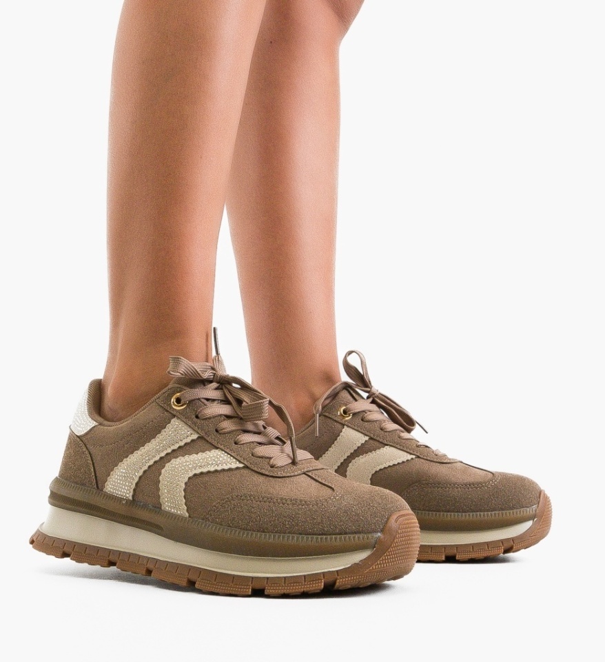 Sneakers dama Nankia Khaki - Img 5