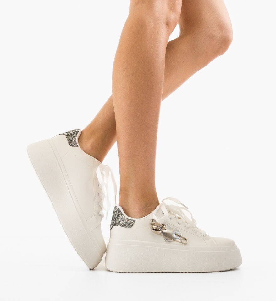 Sneakers dama Neela Argintii - Img 3