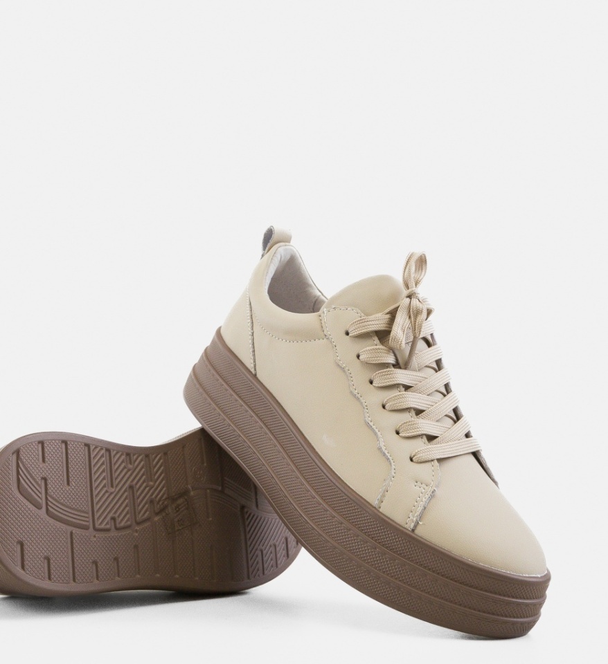 Sneakers dama Praka Bej - Img 2