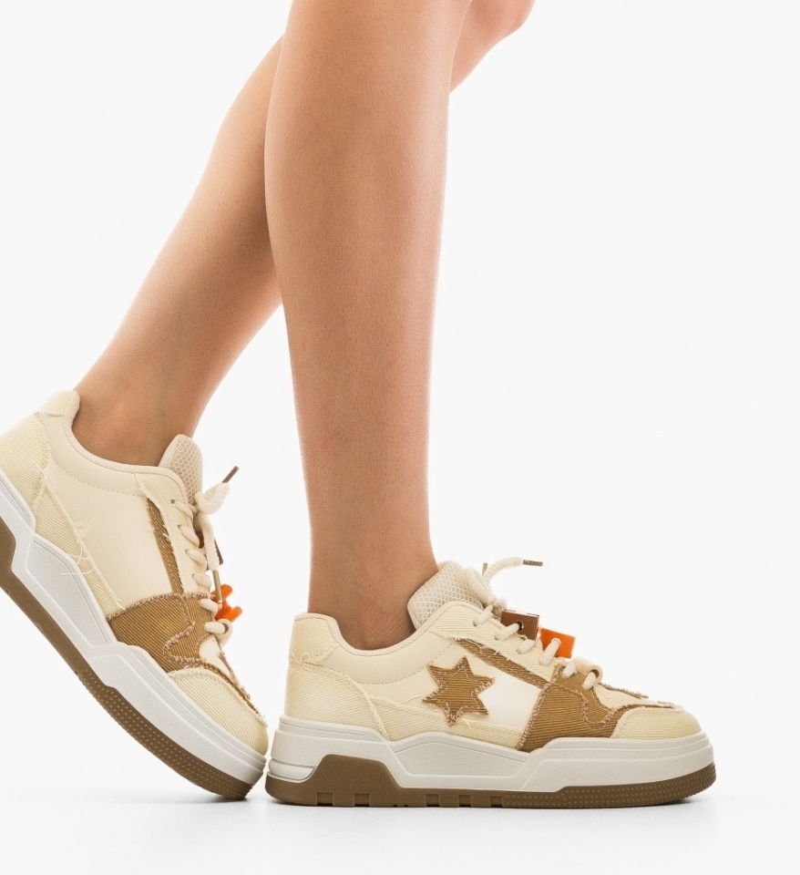 Sneakers dama Rilas Bej - Img 5