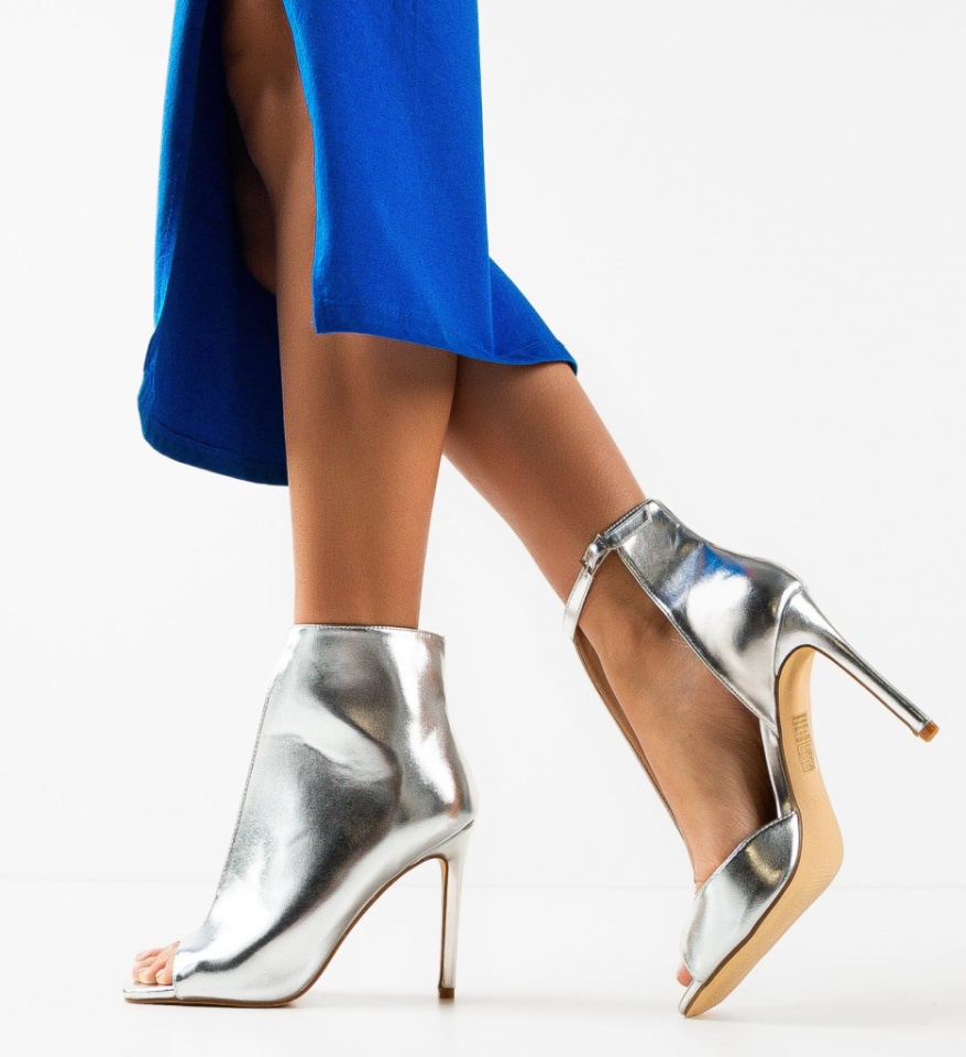 Botine dama Abigail Argintii - Img 5