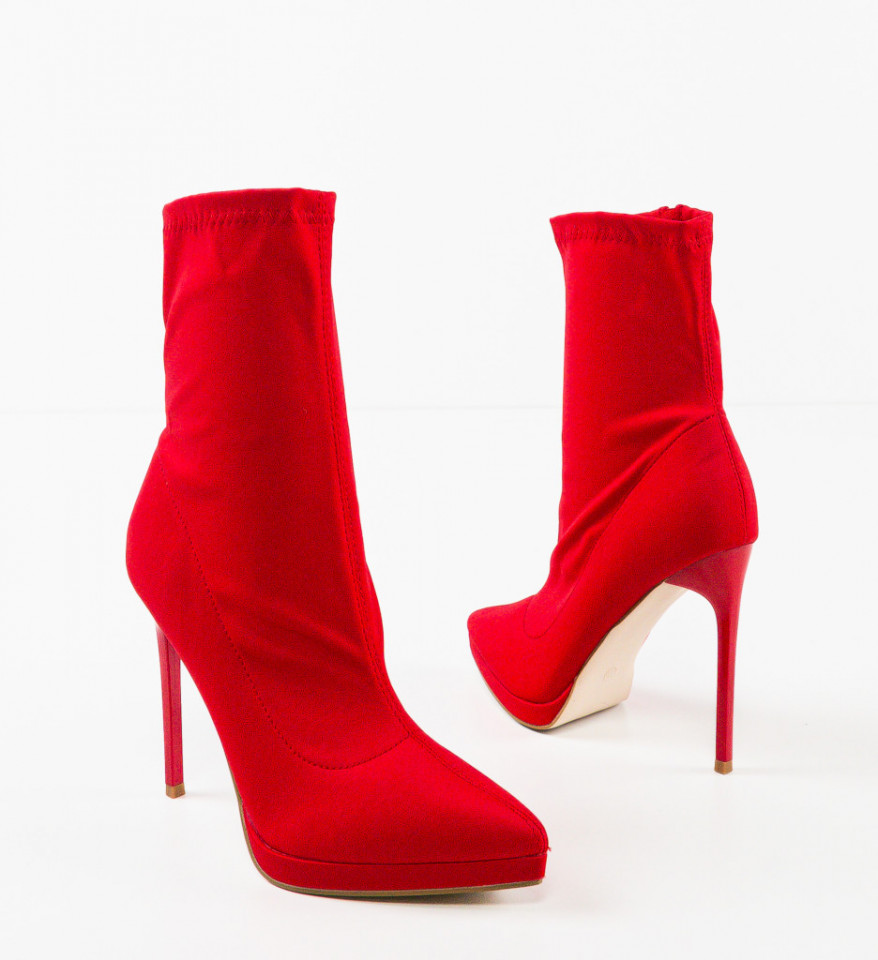 Botine dama Scarl Rosii - Img 3