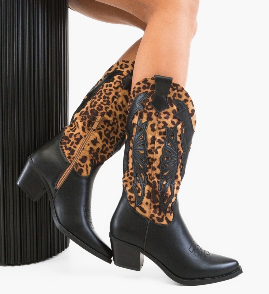 Cizme dama Cobboy Animal Print - Img 5