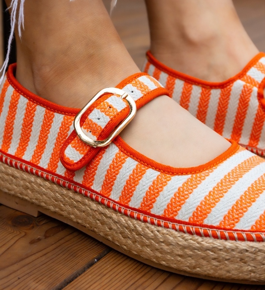 Espadrile dama Gamny Portocalii - Img 3