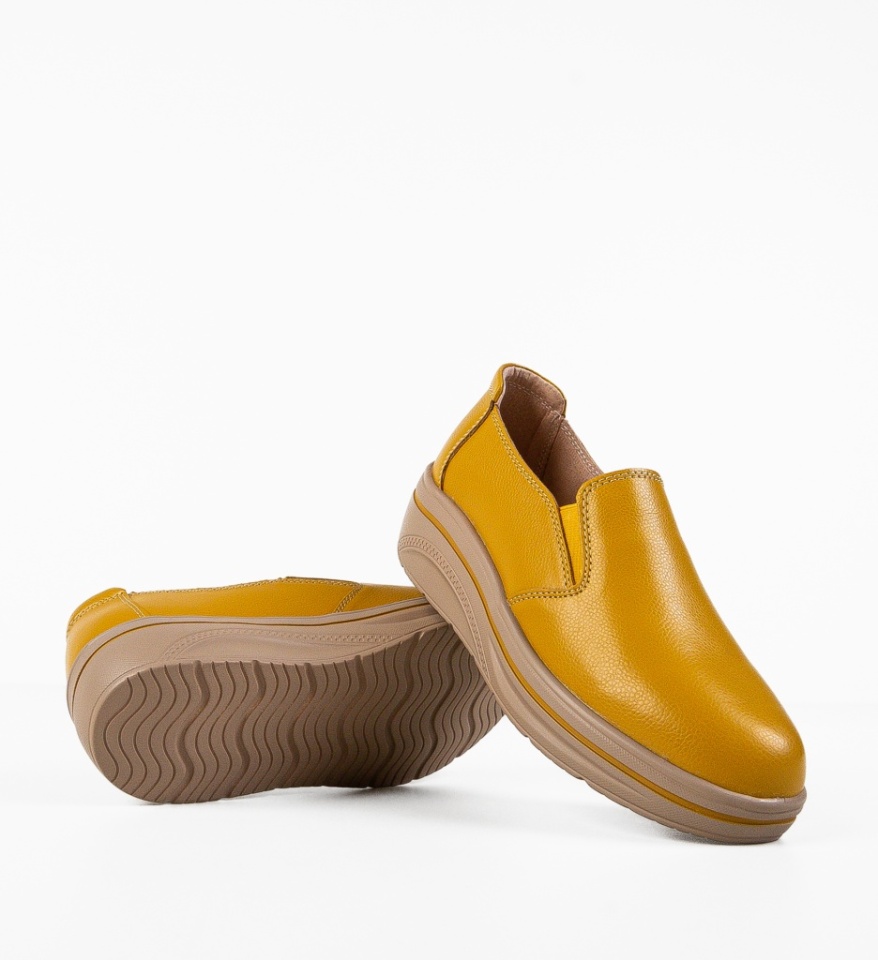 Pantofi Casual Alpino Galbeni - Img 3