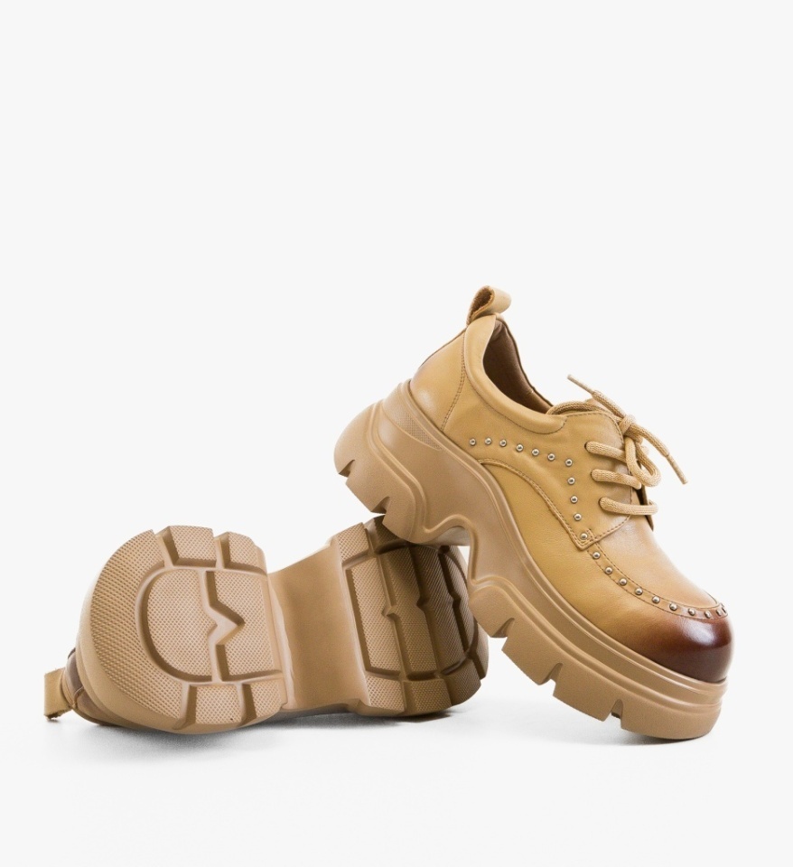 Pantofi Casual Anish Bej - Img 3