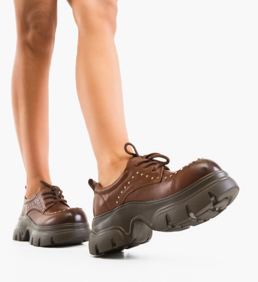 Pantofi Casual Anish Maro - Img 4