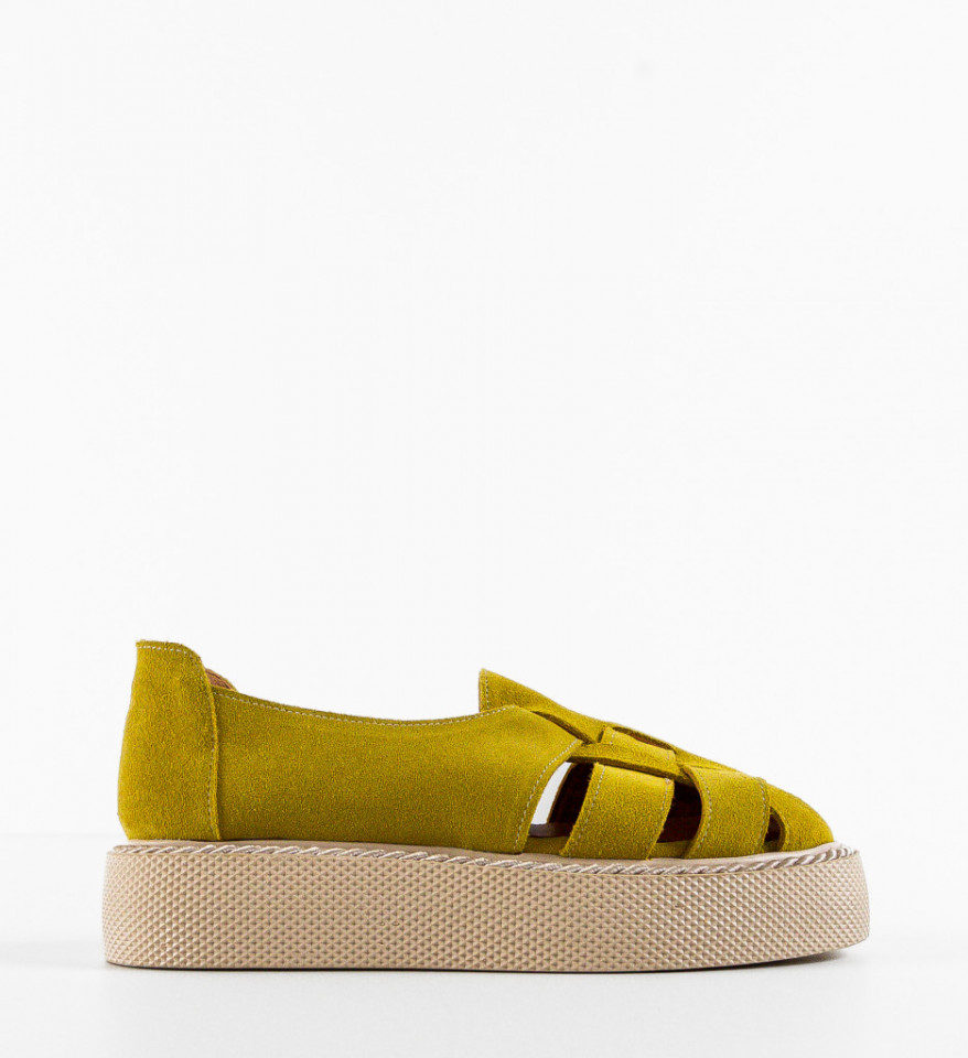 Pantofi Casual Anura Galbeni - Img 1