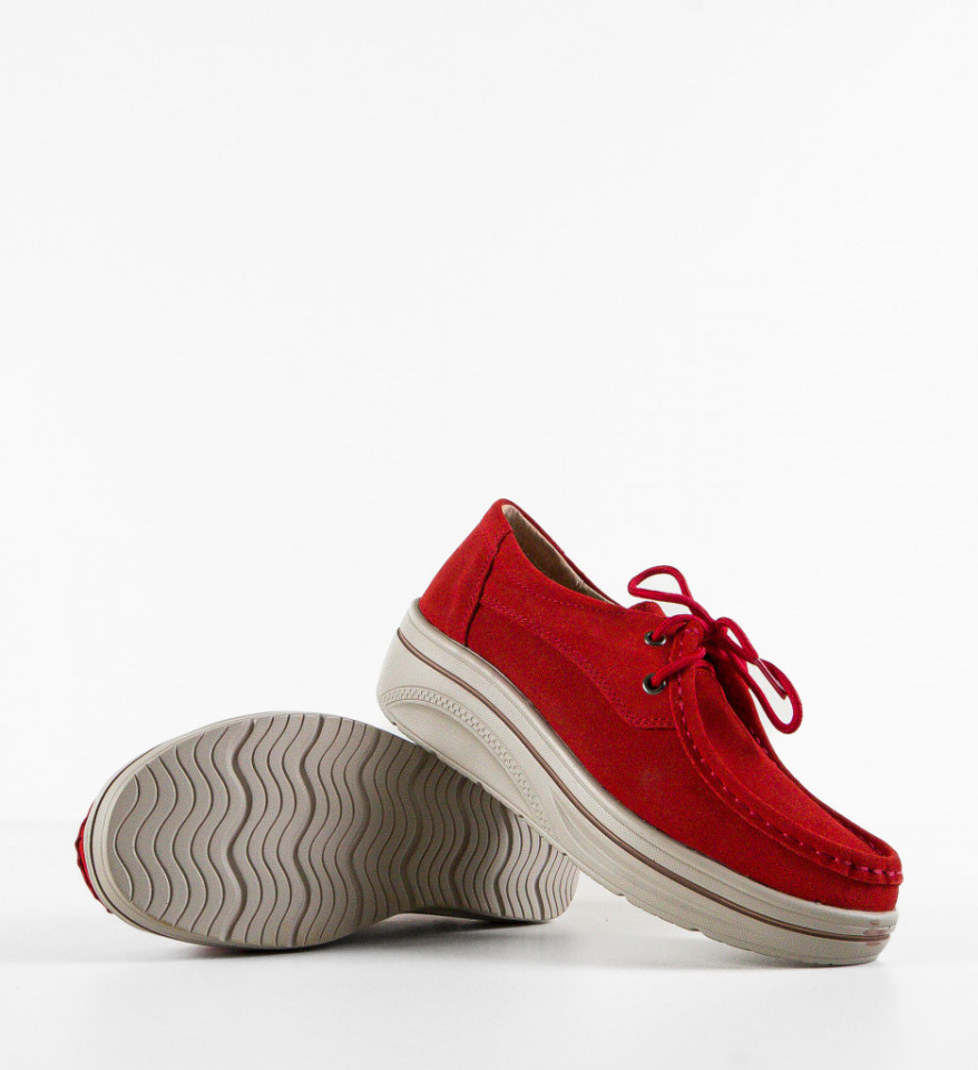 Pantofi Casual Auron Rosii - Img 3