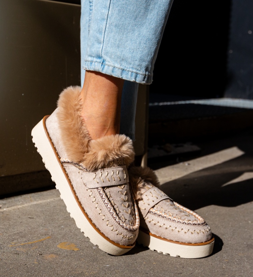 Pantofi Casual Chunky Bej - Img 4