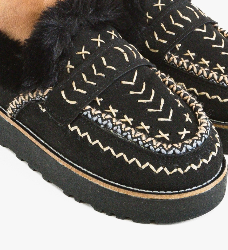 Pantofi Casual Chunky Negri - Img 5
