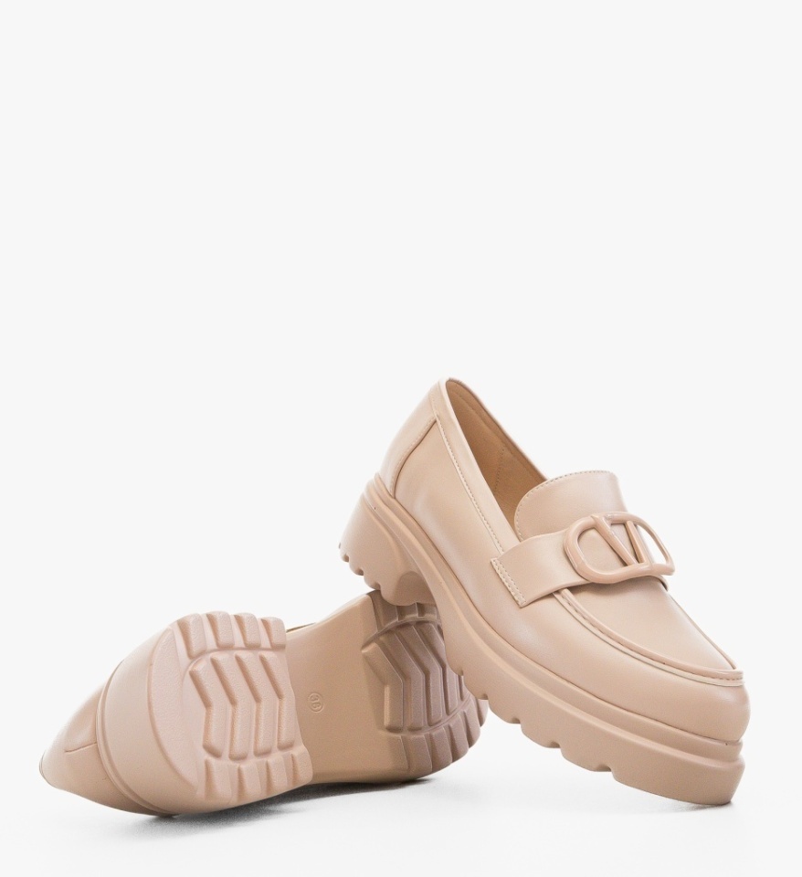 Pantofi casual dama Akon Bej - Img 2