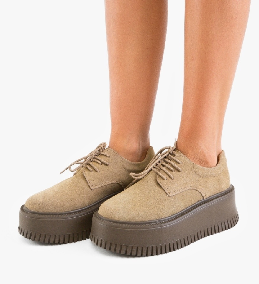 Pantofi casual dama Benve Bej 2 - Img 5