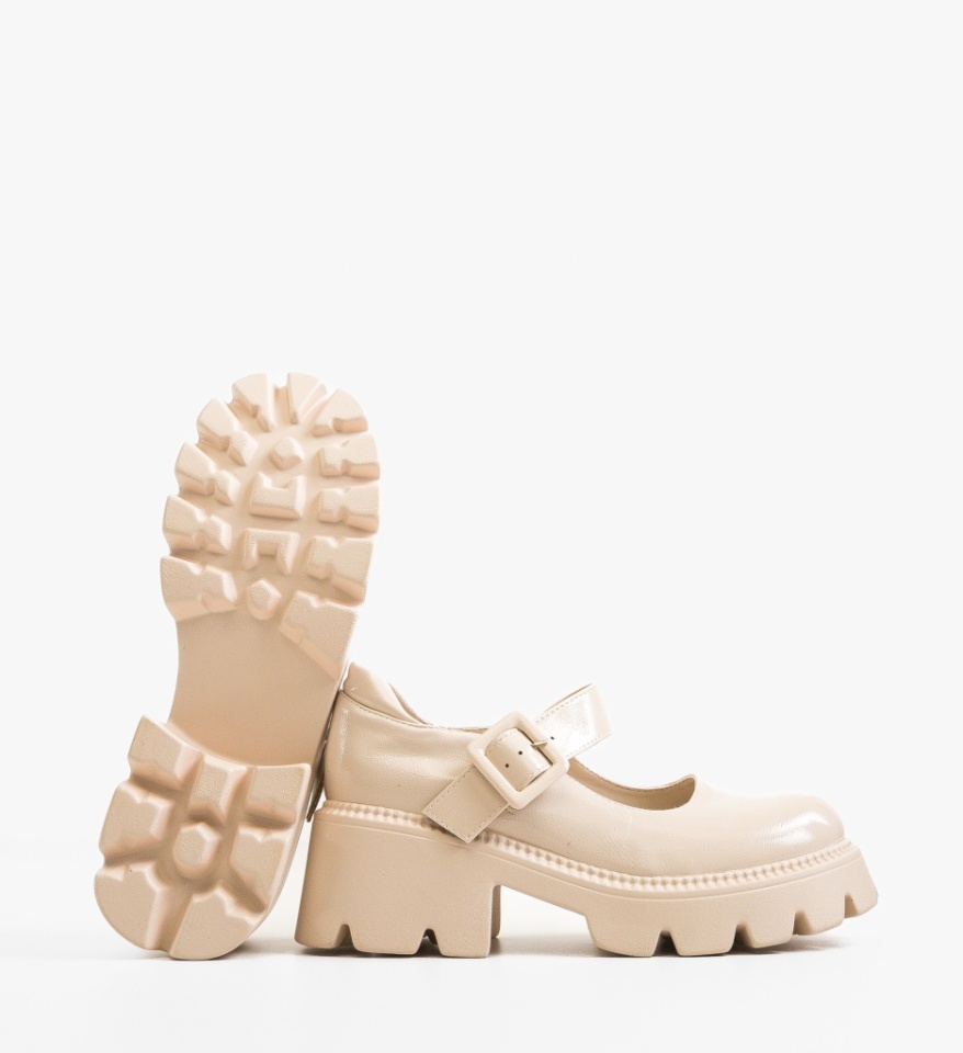 Pantofi Casual dama Bokfa Bej - Img 3