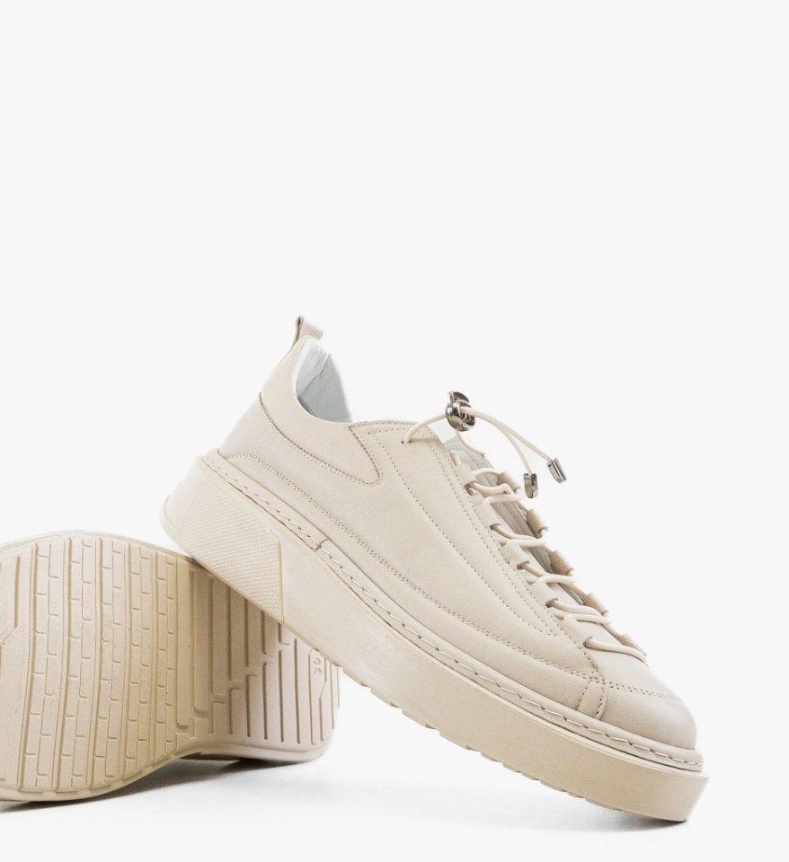 Pantofi casual dama Danubys Bej - Img 3