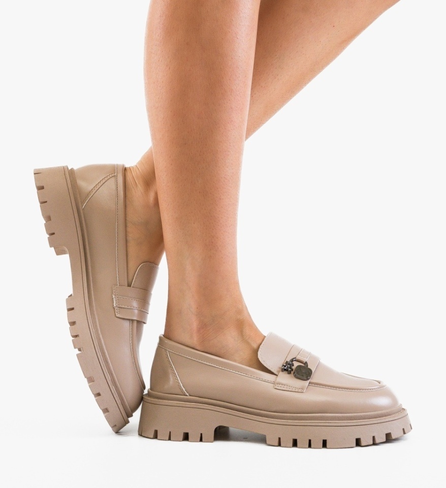 Pantofi casual dama Dufren Bej - Img 5