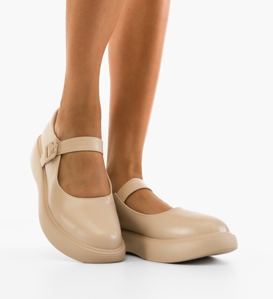 Pantofi Casual dama Eomer Bej - Img 6