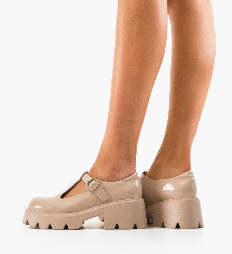 Pantofi Casual dama Fabox Bej - Img 4